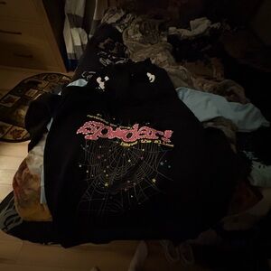 Black and Blue Spider Graphic Hoodie